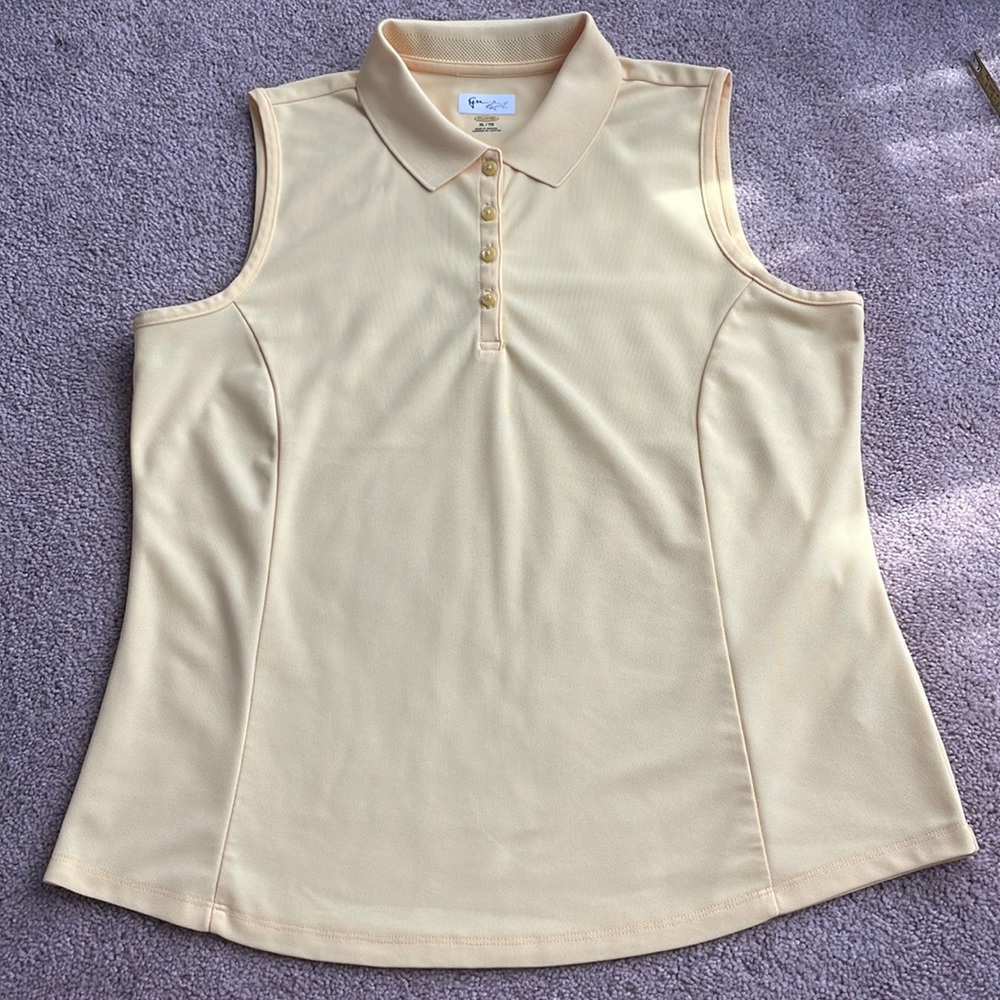 Greg Norman Women’s Collection ML75 2Below Short Sleeve Polo Tank - Yellow